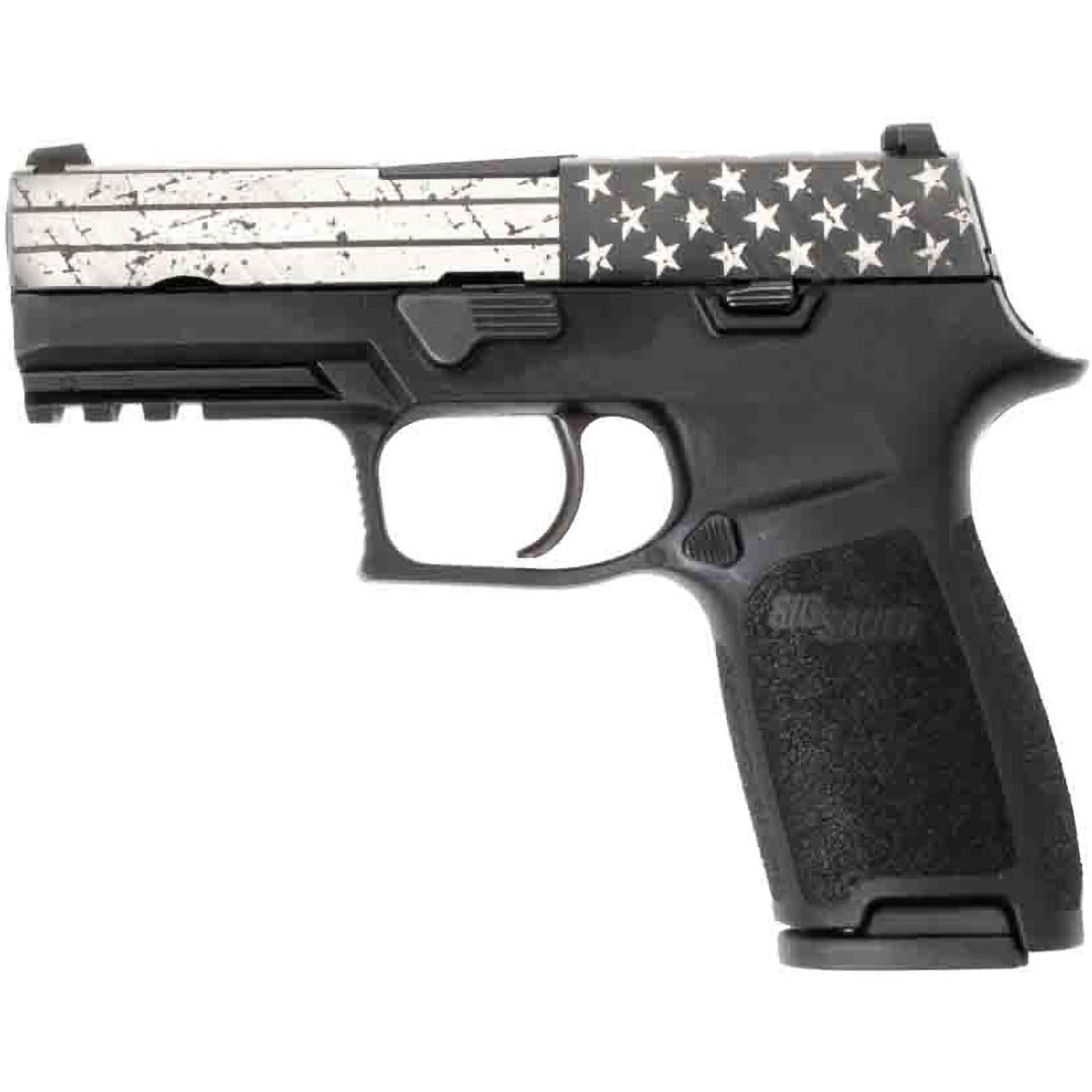 SIG SAUER P320 THIN BLUE LINE AMERICAN FLAG